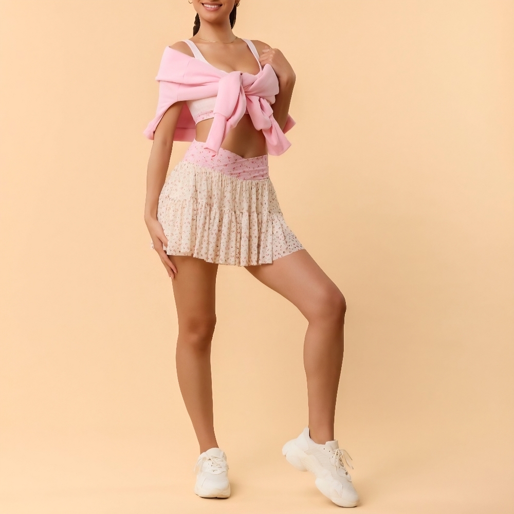 NWT Blogilates Ballerina Skort Pink Floral
